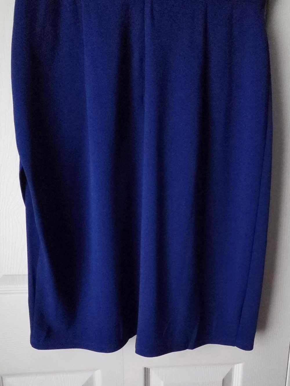 Tahari ASL Royal Blue Cap-Sleeve Midi Sheath Dress Size 12 - Picture 9 of 12